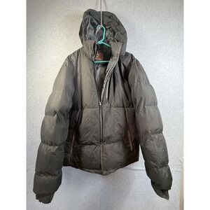 Mountain Club Jacket Mens Medium Black Hooded Puffer Quilted Winter Coat